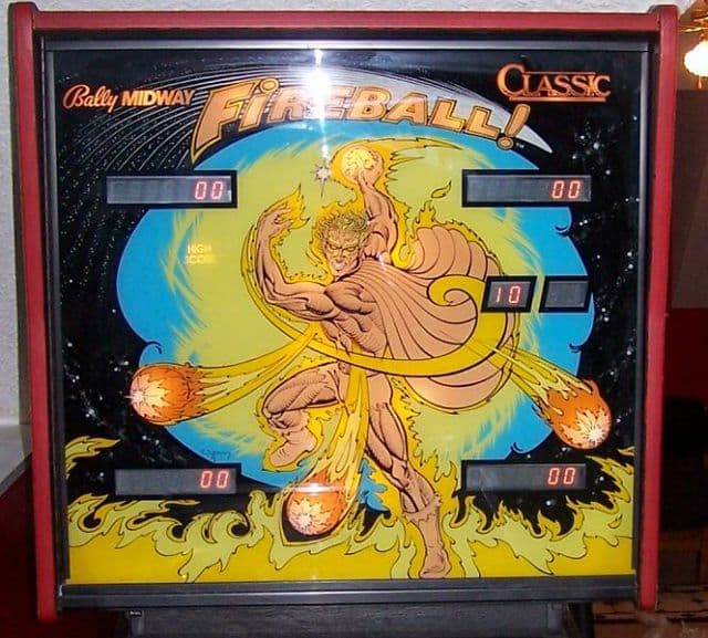 Fireball Classic backglass