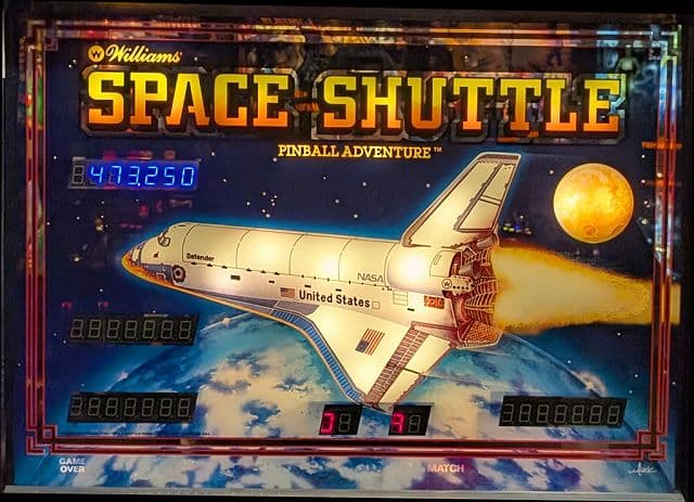 Space Shuttle backglass