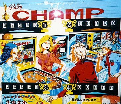 Champ backglass