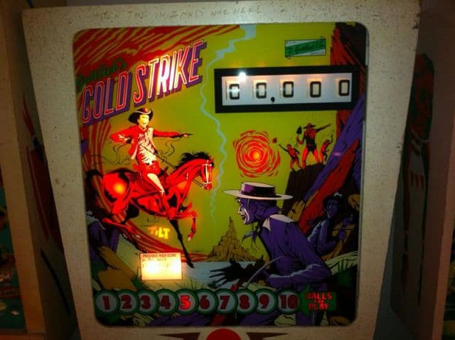 Gold Strike backglass