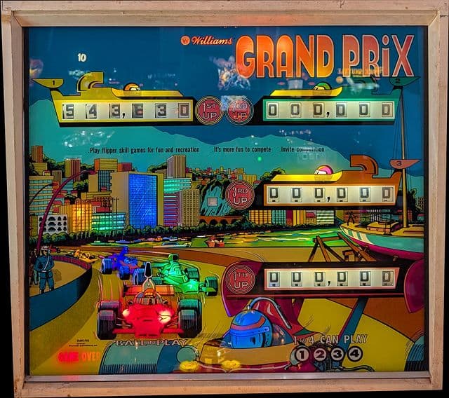 Grand Prix backglass