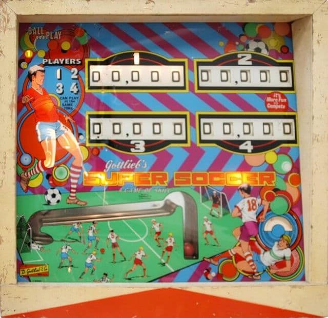 Super Soccer backglass