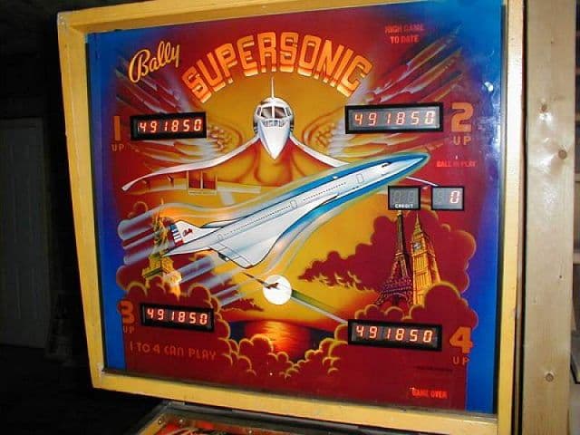 Supersonic backglass