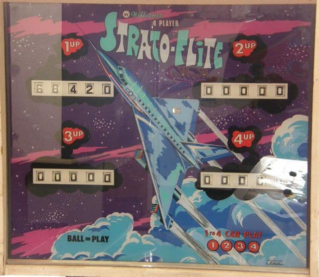 Strato-Flite backglass