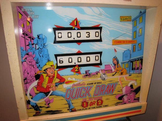 Quick Draw backglass