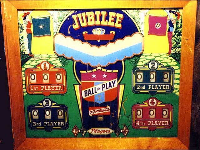 Jubilee backglass