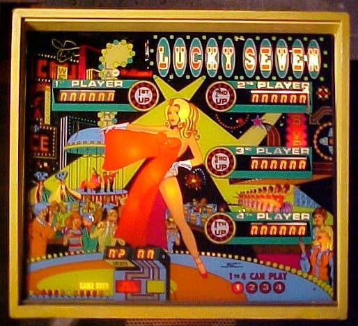 Lucky Seven backglass