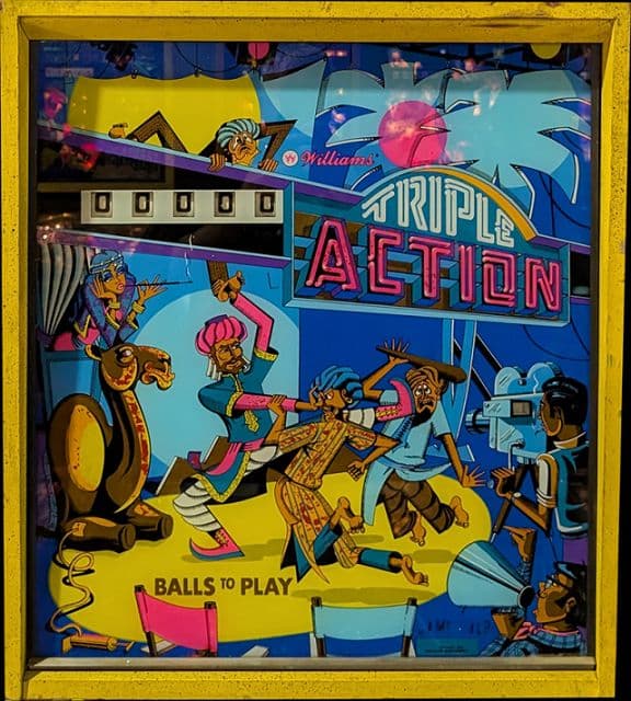 Triple Action backglass