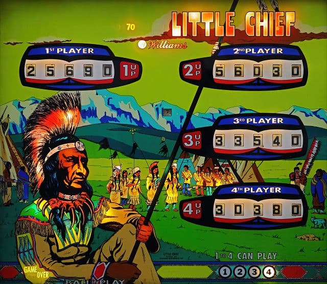 Little Chief backglass