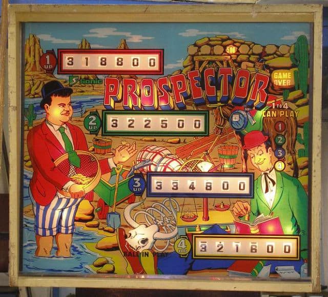 Prospector backglass