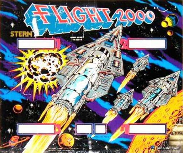 Flight 2000 backglass