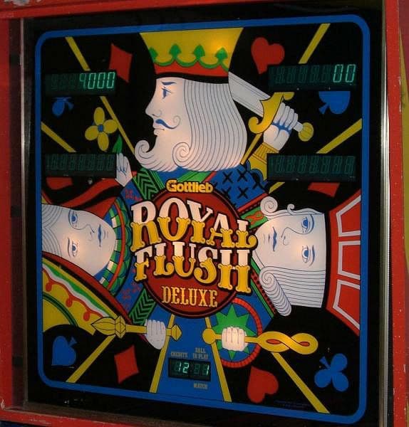 Royal Flush Deluxe backglass