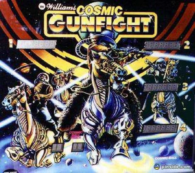 Cosmic Gunfight backglass