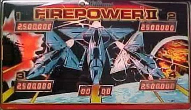 Firepower II backglass