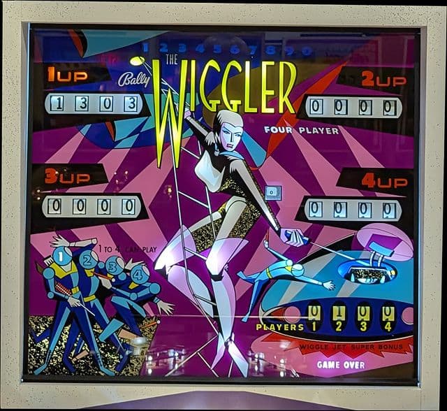 The Wiggler backglass