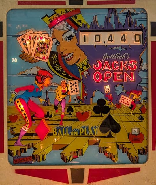 Jacks Open backglass