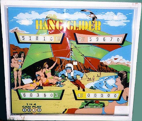 Hang Glider backglass