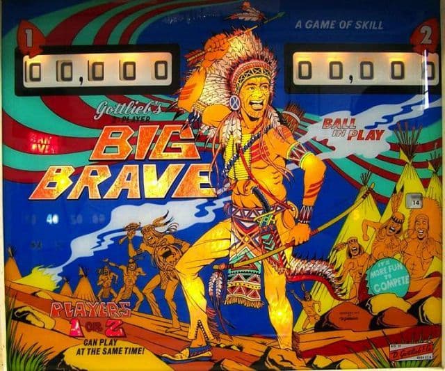 Big Brave backglass