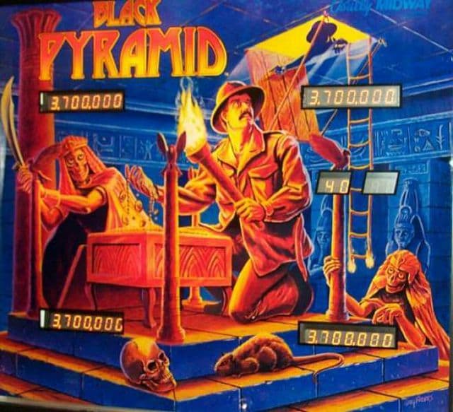 Black Pyramid backglass