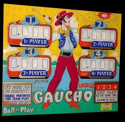 Gaucho backglass