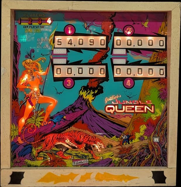 Jungle Queen backglass