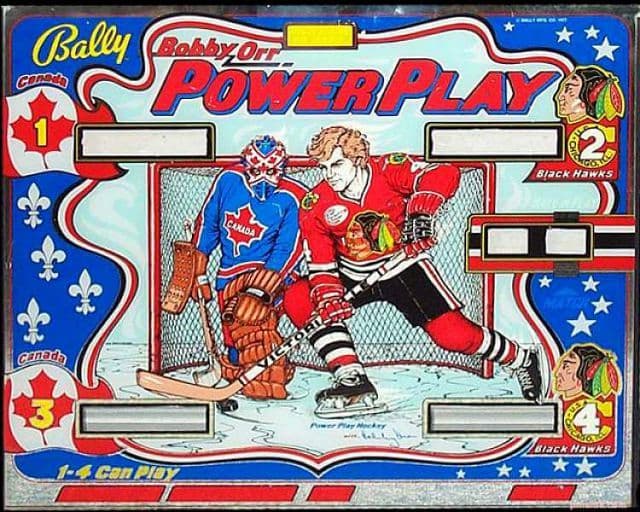 Bobby Orr's Power Play backglass