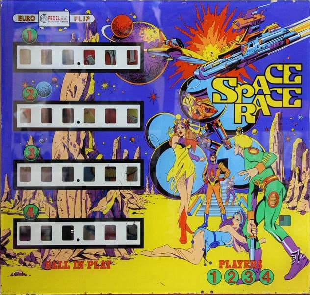 Space Race backglass