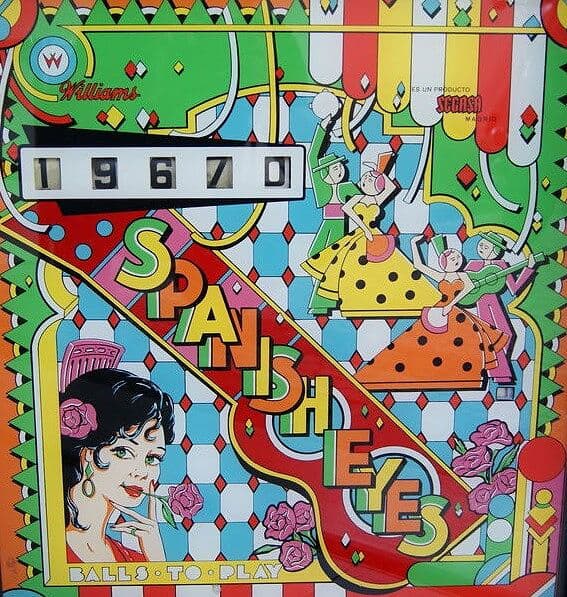 Spanish Eyes backglass