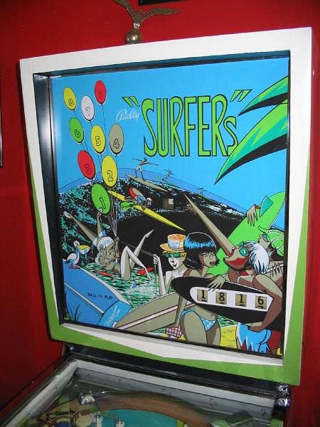 Surfers backglass