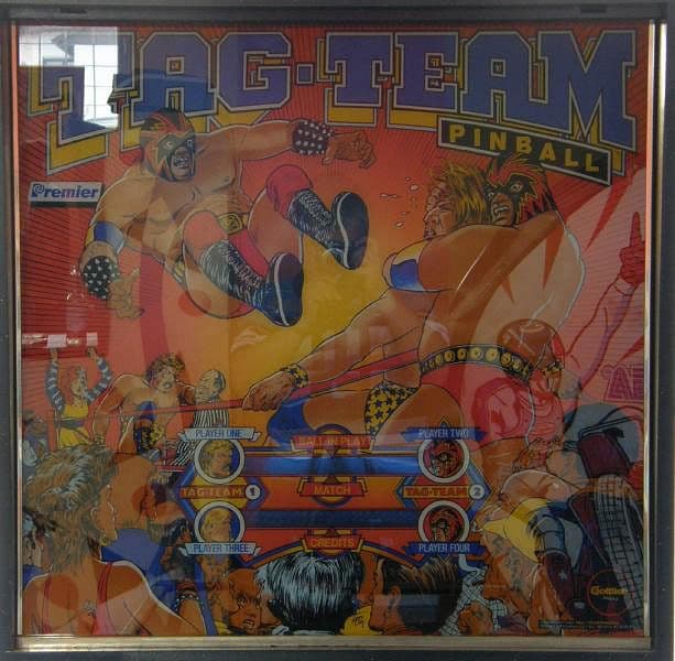 Tag-Team Pinball backglass