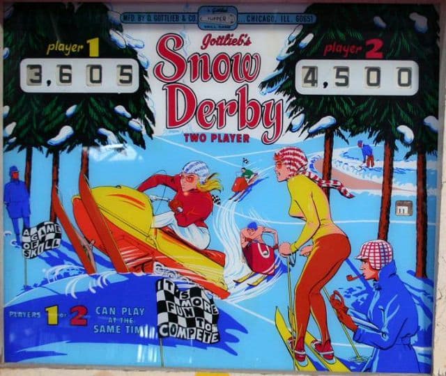 Snow Derby backglass