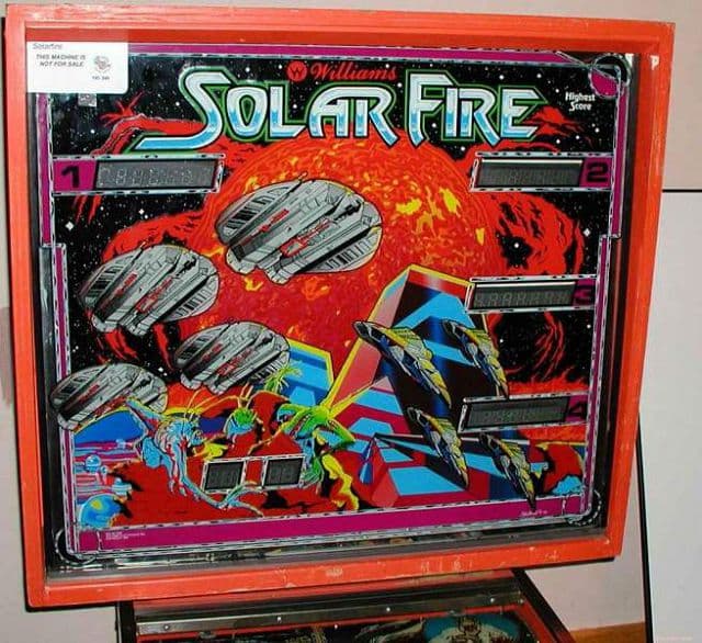 Solar Fire backglass