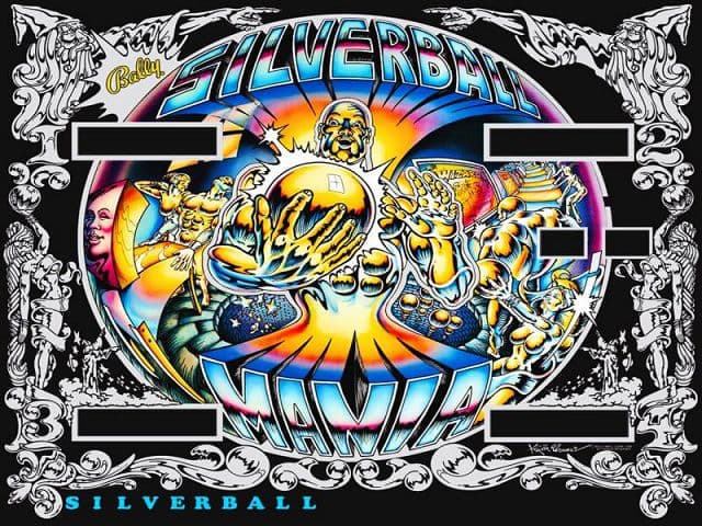 Silverball Mania backglass