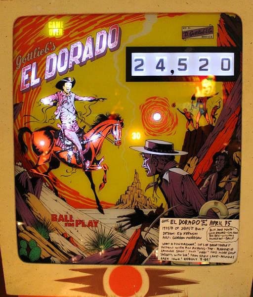 El Dorado backglass