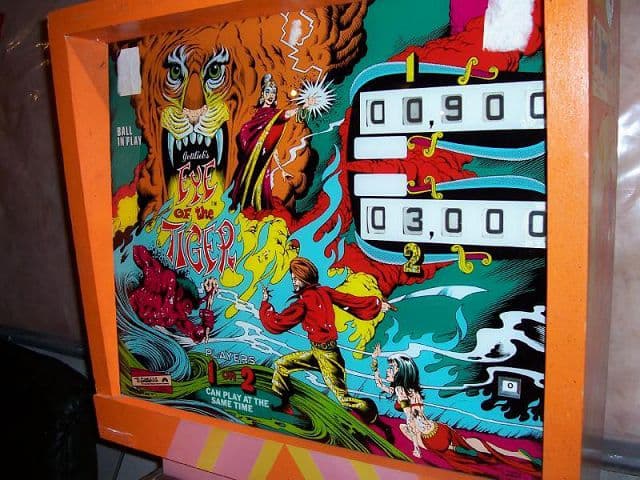 Eye Of The Tiger backglass