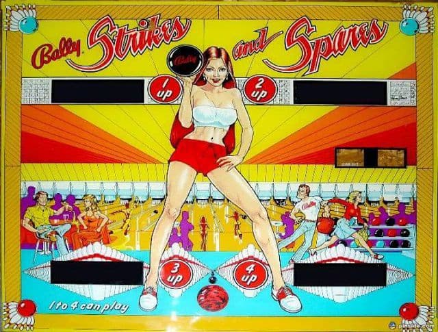 Strikes and Spares backglass