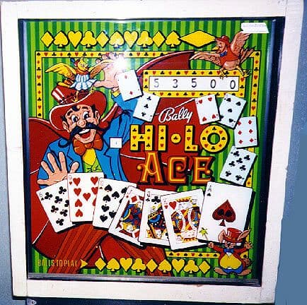 Hi-Lo Ace backglass