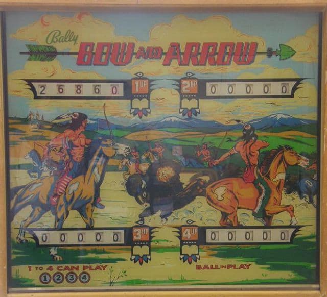 Bow and Arrow backglass