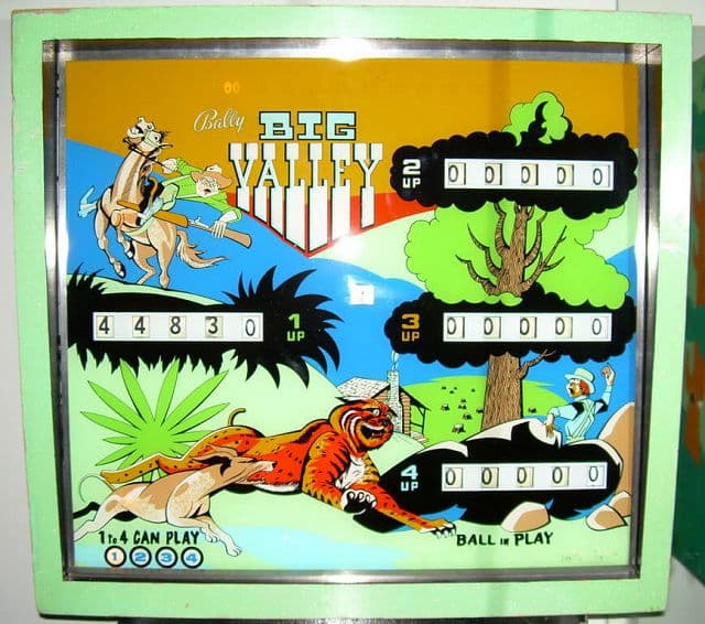 Big Valley backglass