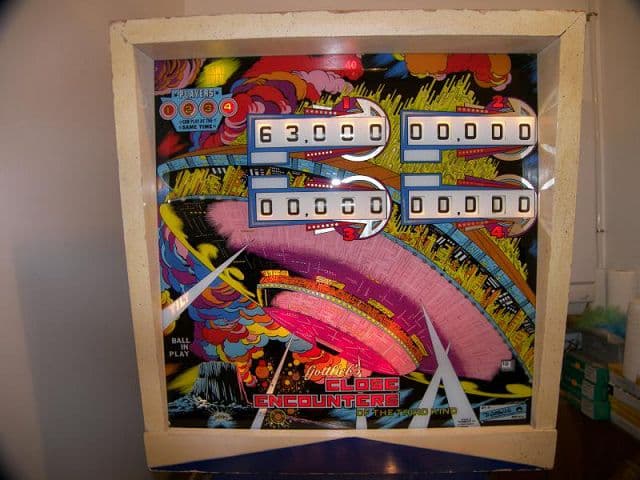 Close Encounters of the Third Kind (EM) backglass