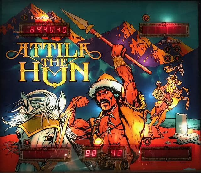 Attila the Hun backglass