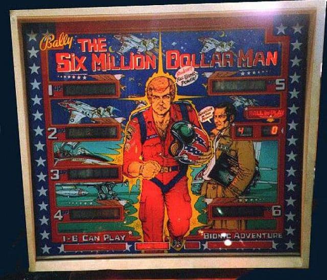 Six Million Dollar Man backglass