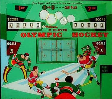 Olympic Hockey backglass