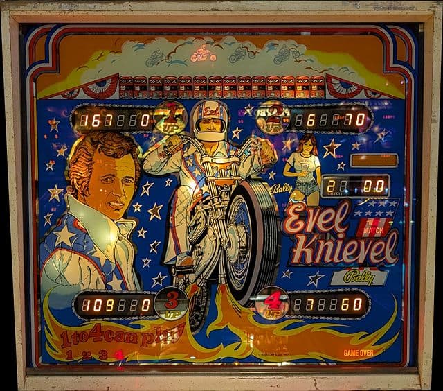 Evel Knievel backglass