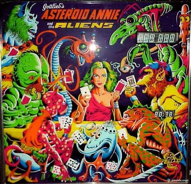 Asteroid Annie and the Aliens backglass