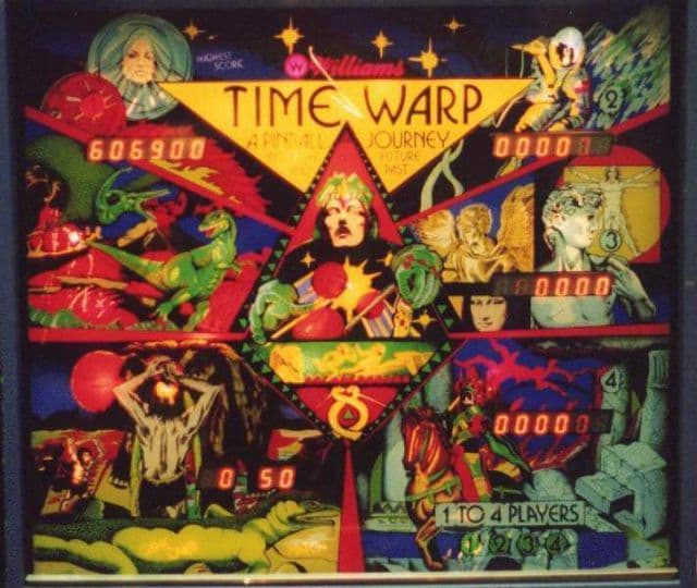 Time Warp backglass